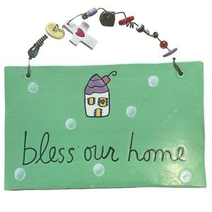 Sandra Magsamen for Silvestri “bless our home” art piece sign